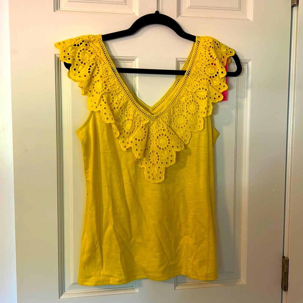 NWT Lilly Pulitzer Resort Yellow Plaza Top